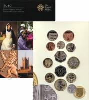 (2010, 12 монет) Набор монет Великобритания 2010 год "Годовой набор"   Буклет